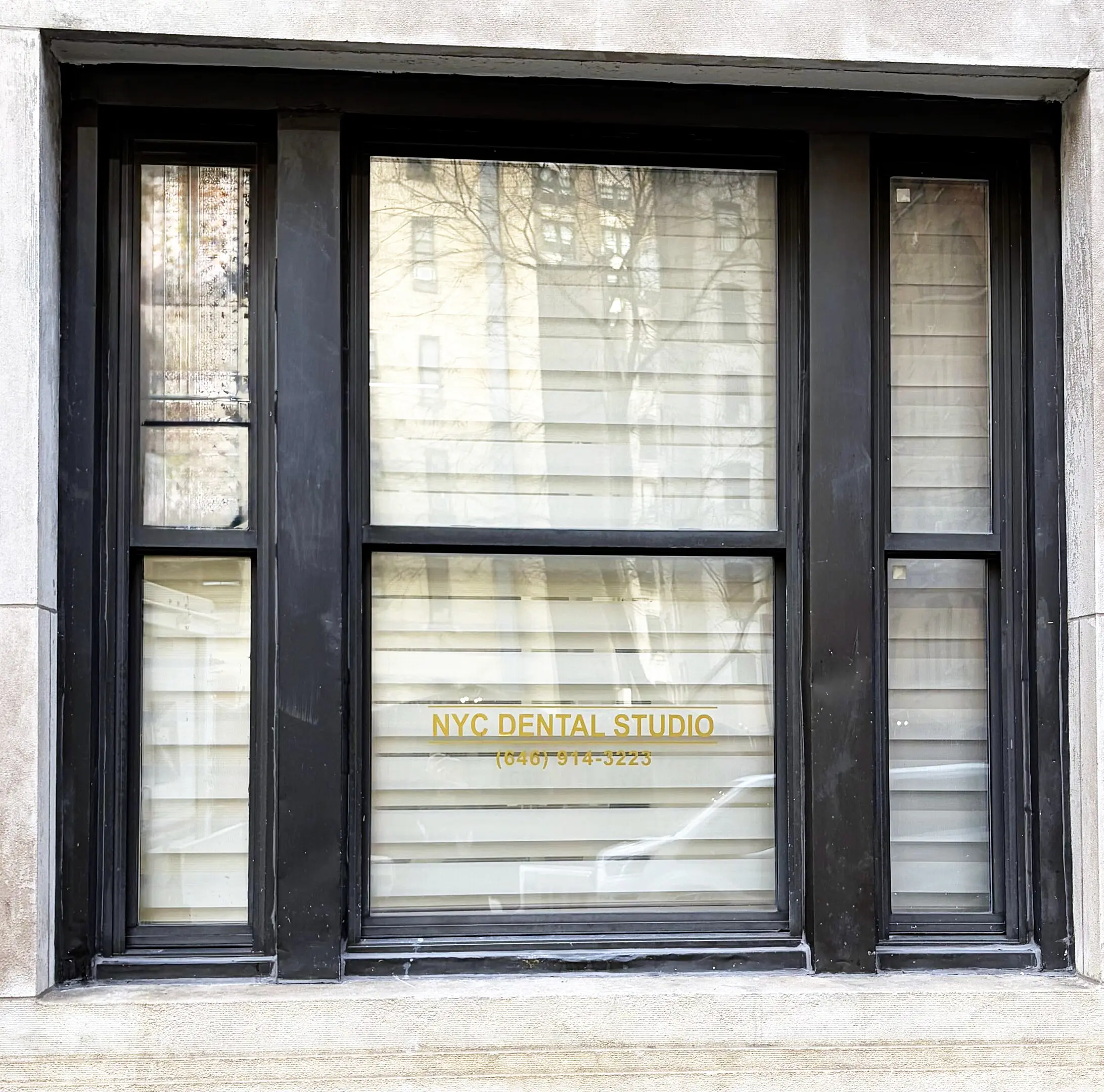 NYC Dental Studio office in Midtown Manhattan – office front window