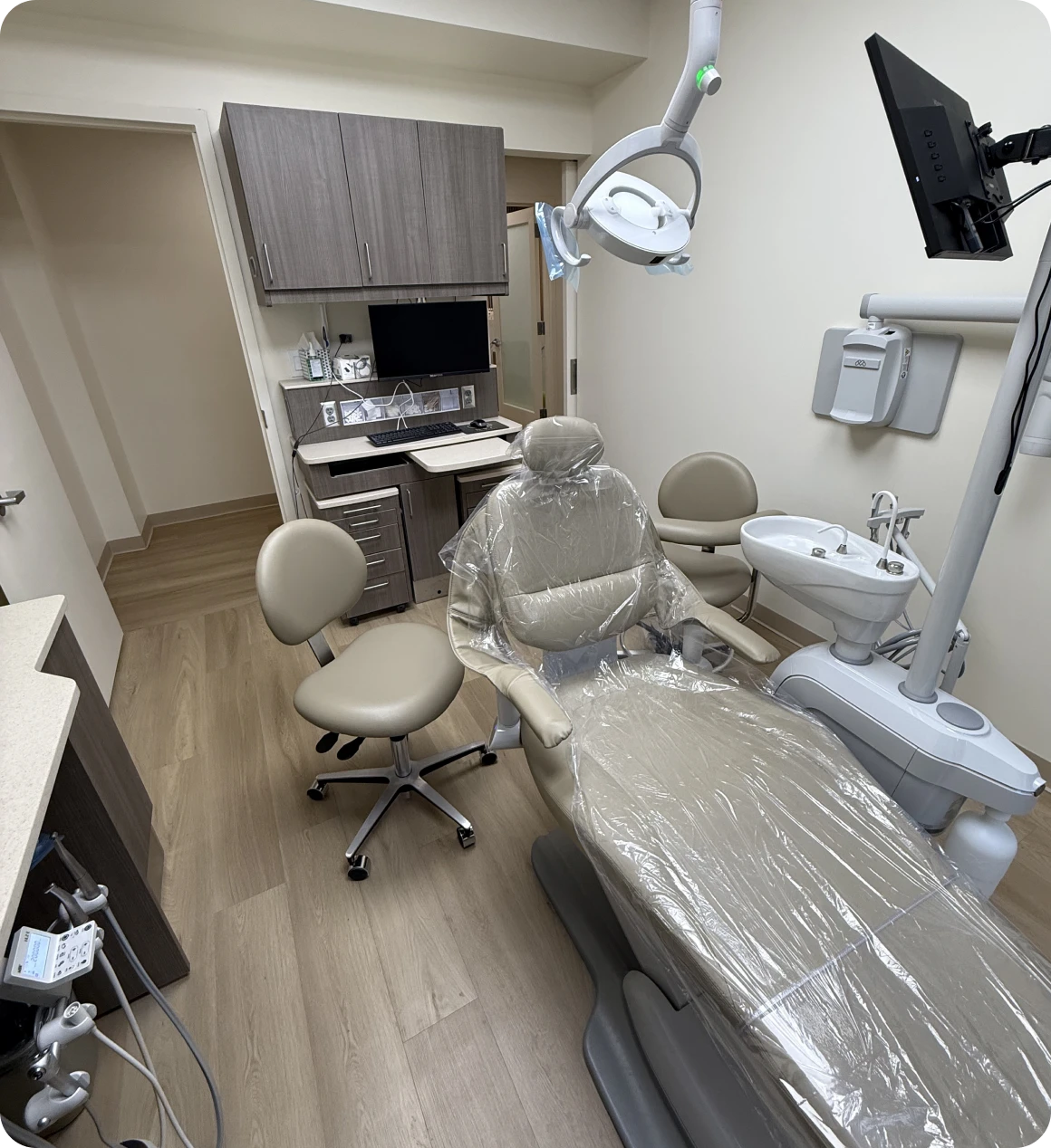 Clean dental clinic interior design