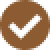Checkmark icon in brown circle